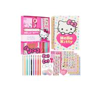 Hello Kitty DIY Journal Kit for Girls Teens A5 Diary Kawaii Art Supplies Stickers Sticky Notes Keyring Coloured Pens Arts and Crafts Anime Gifts