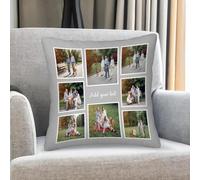 Create Your Own Photo Pillow Case - Personalized Throw Pillow Cover with Text for Family, Couples, Friends, Gift for Anniversary, Birthday, Christmas