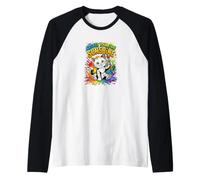 Create Your Own Sunshine - Cute Cat Painting Artist Raglan Baseball Tee