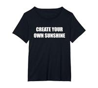 Create Your Own Sunshine T-Shirt, Women's Plus, Black, 4X