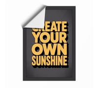Create Your Own Sunshine Typography Unframed Wall Art Print A4 (29.7×21cm), Wall Decor for Living Room, Bedroom, Office & Home, Art Gift