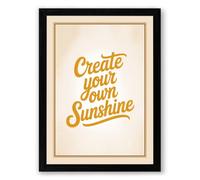 Create Your Own Sunshine Vintage Framed Wall Art Print A4 (29.7×21cm) Black, Wall Decor for Living Room, Bedroom, Office & Home, Ready to Hang, Art Gift