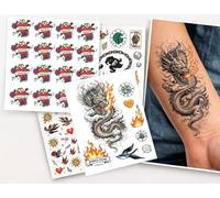 Create Your Own Temporary Tattoos - Custom A4 Sheet - Upload Any Design, Logo or Text - Matte Realistic Fake Tattoos - Fast 1 Day Dispatch UK (9 Sheets)