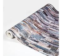 Create Your World 67.5cm x 4m Stone Wall Grey 3D splashback Tile Wallpaper