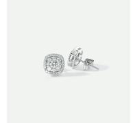Created Brilliance Doris | 9ct White Gold 0.89ct tw Lab Grown Diamond Cluster Stud Earrings - White Gold