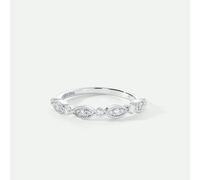 Created Brilliance Florence White Gold Lab Diamond Wedding Band Ring - White Gold / M