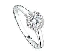 Created Brilliance Ida 9ct Gold 0.50ct Lab Grown Diamond Round Halo Ring White