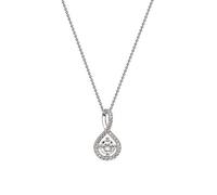 Created Brilliance Kirsty 9ct White Gold 0.33ct Lab Grown Diamond Twist Pendant Necklace 18 inches White