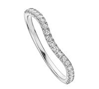 Created Brilliance Layla 9ct Gold 0.20ct Shaped Wedding Ring White