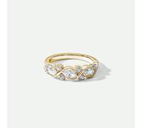 Created Brilliance Liv | 9ct Yellow Gold 0.75ct tw FG/VS Lab Grown Diamond Entwined Band Ring - Yellow Gold / O