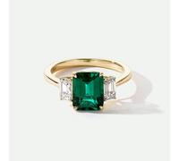 Created Brilliance Luxury Murphy 18ct Yellow Gold & Emerald Diamond Ring - Yellow Gold / O