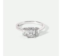 Created Brilliance Murphy 1.56ct Lab Grown Diamond Three Stone Ring - White Gold / N