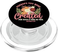 Created for Such a Time as This Esther 4:14 Christian Floral PopSockets PopGrip for MagSafe