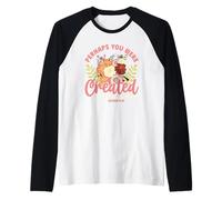 Created for Such a Time as This Esther 4:14 Christian Floral Raglan Baseball Tee