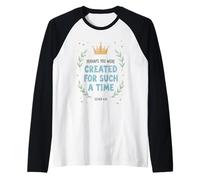 Created for Such A Time Crown Faith Women Raglan Baseball Tee