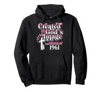 Created In Gods Image Established 1961 Christian Birthday Pullover Hoodie