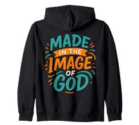 Created In Image Of God Genesis 1 27 - Vintage Christian Zip Hoodie