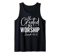 Created to Worship Isaiah 43:21 Spiritual Message Design Tank Top