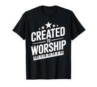 Created to Worship Piano Sunset Design T-Shirt