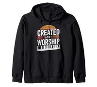 Created To Worship Piano Sunset Design Zip Hoodie