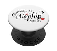 Created To Worship Psalm 95:1 Bible Verse Gift PopSockets Adhesive PopGrip