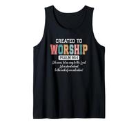 Created to Worship Psalm 95:1 Bible Verse Gift Tank Top