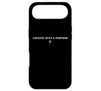 Created With a Purpose Christian Faith Cross Aesthetic Quote Case for iPhone Air