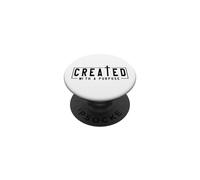Created With A Purpose Christian Faith Cross PopSockets Adhesive PopGrip