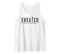 Created with A Purpose Christian Faith Cross Tank Top