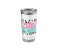 Created with A Purpose Christian Faith Daisies Stainless Steel Insulated Tumbler