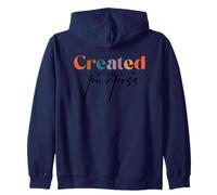 Created With A Purpose Christian Faith Inspiration Zip Hoodie