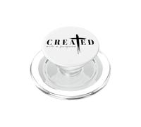 created with a purpose Christians verse faith bible jesus PopSockets PopGrip for MagSafe