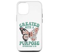 Created With A Purpose Floral Butterfly Ephesians 2 10 Case for iPhone 12/12 Pro