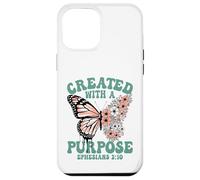 Created With A Purpose Floral Butterfly Ephesians 2 10 Case for iPhone 12 Pro Max