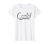 Created with A Purpose Motivational Design Value Graphic T-Shirt, Women, White, S
