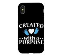 Created With A Purpose Pro Life Anti-abortion Case for iPhone X/XS