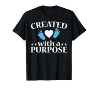 Created with A Purpose Pro Life Anti-Abortion Value Graphic T-Shirt