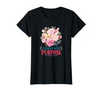 Created with Purpose Ephesians Bible Verse Floral Christian T-Shirt