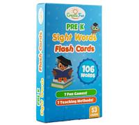CreateFun Ready to Read Set 106 Sight Words Flash Cards for Kids Ages 3-4 Years Old Covers Pre K with 7 Educational Game Ideas