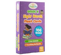 CreateFun Ready to Read Set 106 Sight Words Flash Cards for Kids Ages 4-5 Years Old Covers Kindergarten with 7 Educational Game Ideas