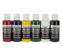 Createx Colors 5801-00 Airbrush Paint Set, 2 Ounce, Multicolor