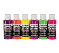Createx Colors 5802-00 2-Ounce AB Airbrush Set, Fluorescent