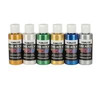 Createx Colors 5804-00 Createx Pearl Airbrush Set, Assorted Colors, 2 oz, 6 Pieces, 2 Ounce, Multicolor