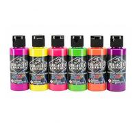 Createx Colors Airbrush Paint – Wicked Color – 6-Color Set, Fluorescent
