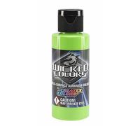 Createx Wicked Colors W023 Fluorescent Green 2oz. water-based universal airbrush paint. by SprayGunner by Wicked Colors