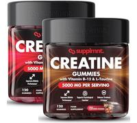 Creatine 120 Gummies Max 5000mg for Men & Women Creatine Monohydrate Plus B12 and L-Taurine Chewable Gummies, 2 x 1 Month Supply (Dual Pack, Cola & Strawberry)