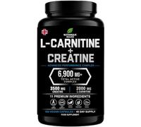 Creatine 3500mg & L-Carnitine 2000mg Complex - 180 Vegan Capsules