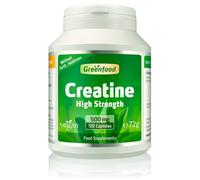 Creatine, 500 mg, 120 Capsules, high dose - Without Artificial additives. Without Genetic Engineering. Vegan.