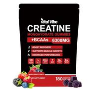 Creatine Gummies - 3g per Serving, Creatine Monohydrate for Women - Support Lean Muscle, Strength & Recovery, Pre Workout Energy, Muscle Strength - L-Taurine & B12, 180 Vegan Chewable Gummies