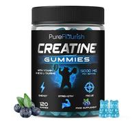 Creatine Gummies 5000mg - 120ct Creatine Monohydrate with Vitamin B12 & L-Taurine | Lab-Tested Vegan Muscle Growth & Recovery Supplement | Pre Workout Gummies for Men & Women | Blueberry Flavour